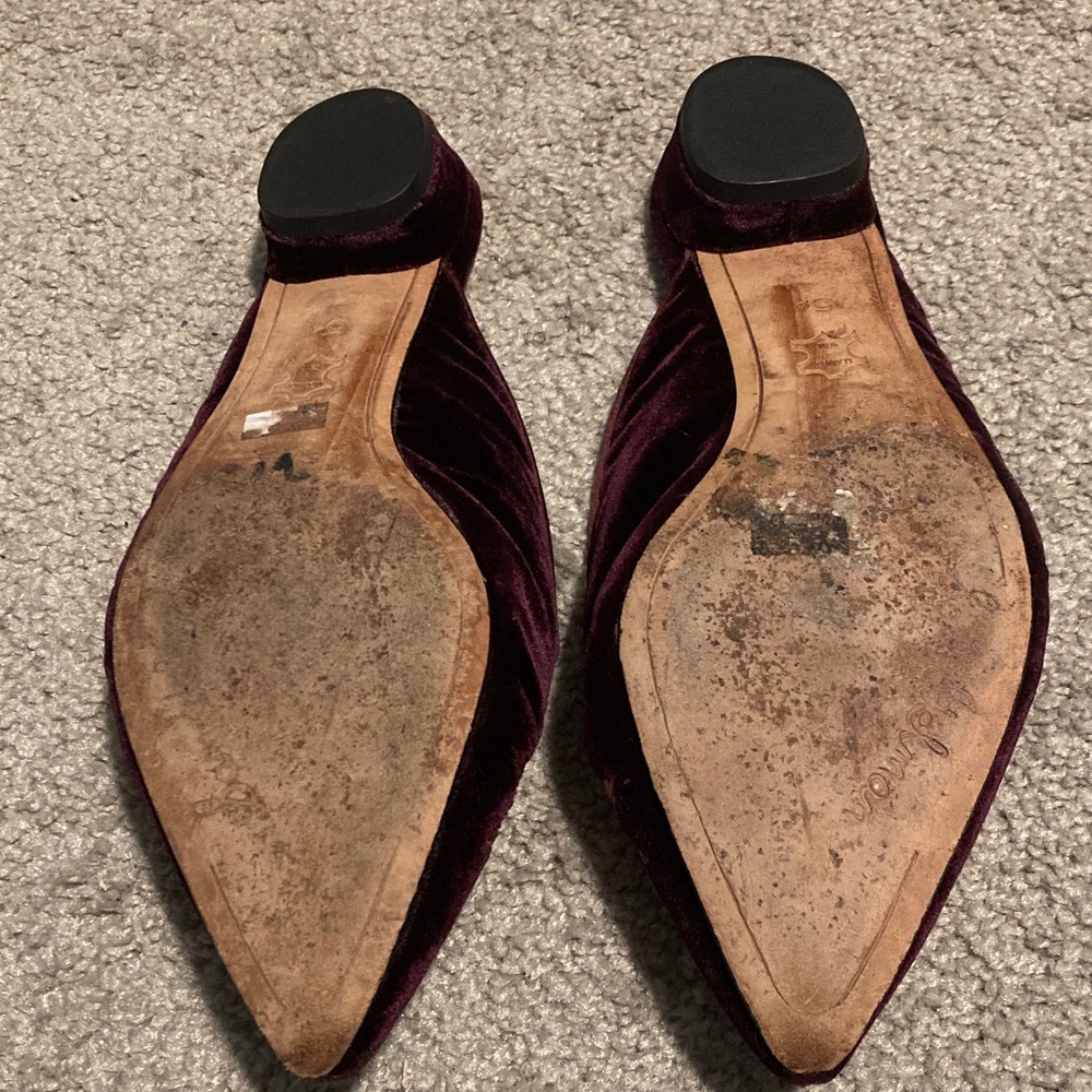 Sam Edelman Burgundy Floral Mules - Picture 2 of 4
